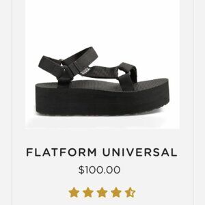 Teva Black Flatform Universal Sandals